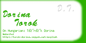 dorina torok business card